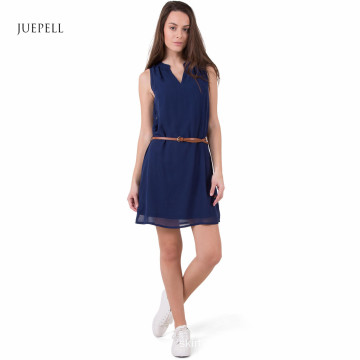 Guangzhou OEM Fluide Chiffon Simple Sport Dress-Casual Summer Dress